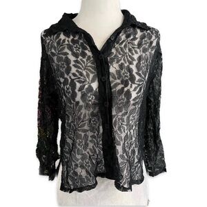 Bawa Lace Button Up Long Sleeve